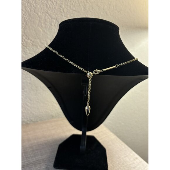 Kendra Scott Freida Goldtone Multistrand Necklace With Blue Stone - Picture 4 of 4